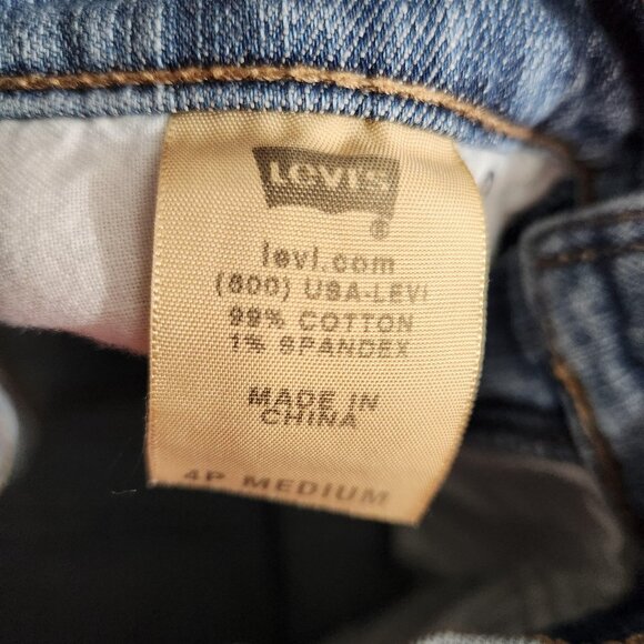 Levis 512 Jeans Womens 4 Petite Medium Blue Perfectly Slimming Bootcut Denim - Picture 9 of 15